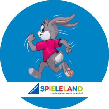 Strong, colorful, round glass magnets, motif Rabbit 1, Ravensburger Spieleland