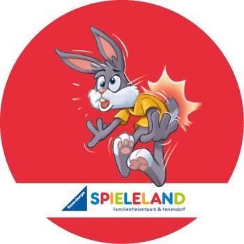 Strong, colorful, round glass magnets, motif Rabbit 3, Ravensburger Spieleland