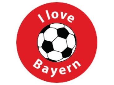 Glas Magnet- I Love Bayern