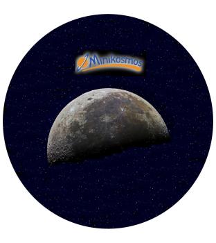 Glas Magnet- Mond Schriftzug Minikosmos