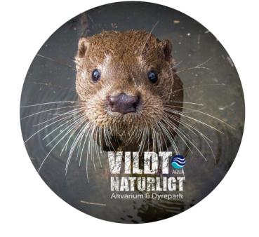 Glas Magnet- Otter 4 Logo VILD NATURLICT