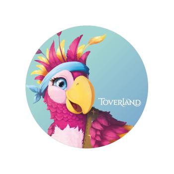 Glas Magnet- Papagei hellblau, Toverland