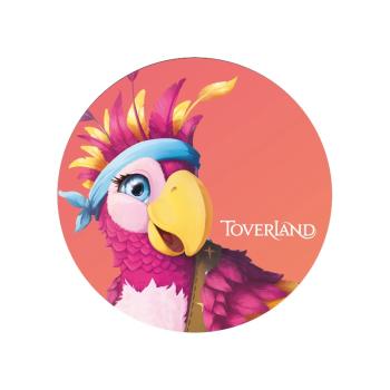 Glas Magnet- Papagei rose, Toverland