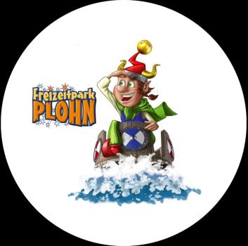 Glas Magnet- Plohni sitzend auf Faß