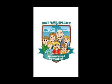 Strong, colorful, round glass magnets, motif Our Family Parks Logo