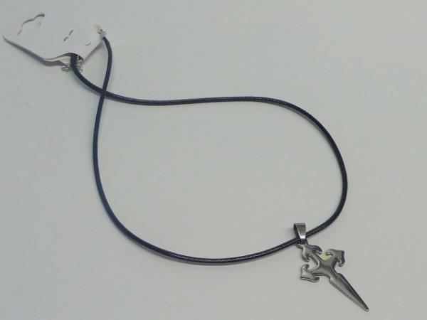 Stoffband mit Anhänger Dolch Edelstahl