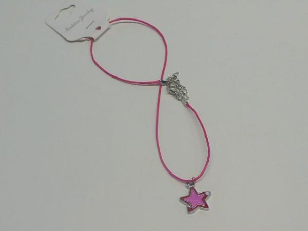 Kette mit Anhänger Stern, pink