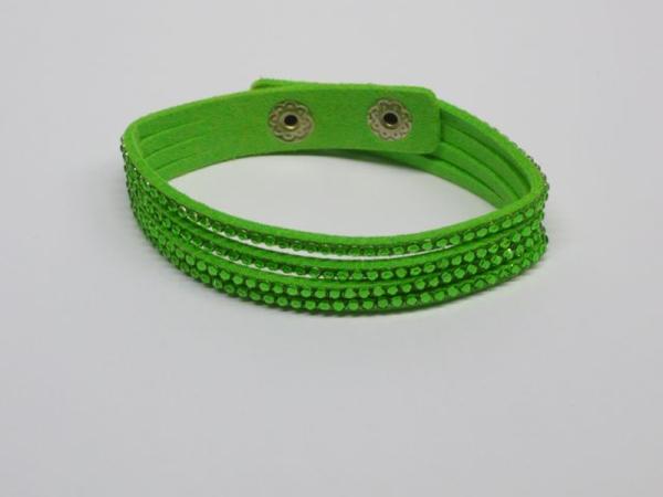 Armband Strass mehrreihig, grün
