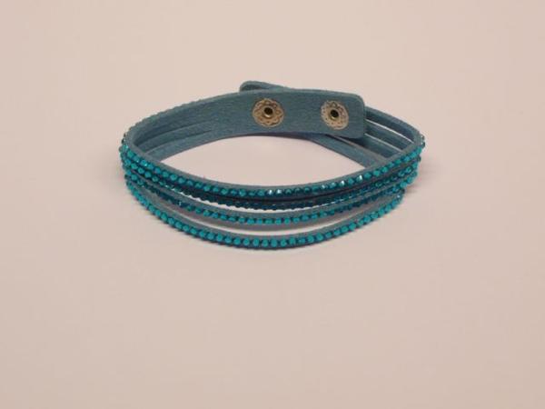 Armband Strass mehrreihig, blau