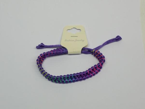 Armband geflochtenes Seidenband, lila