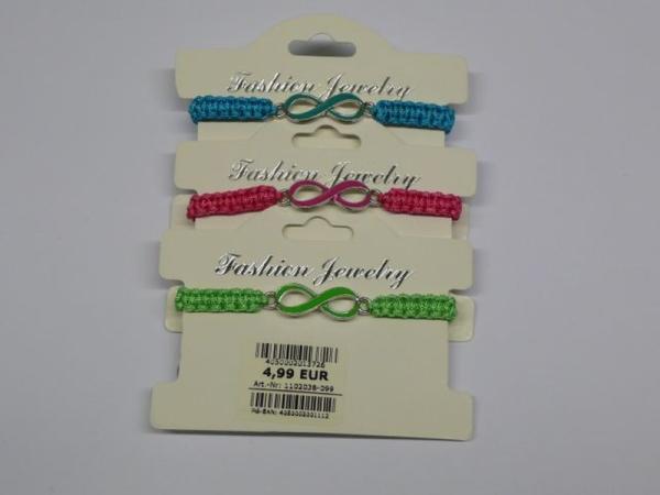 Armband geflochten mit Motiv 8, bunt