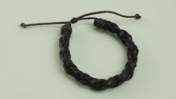 Lederarmband geflochten, braun