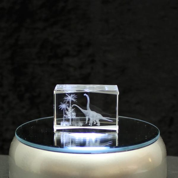 Kristall-Quaderblock Motiv 2 Brachiosaurus