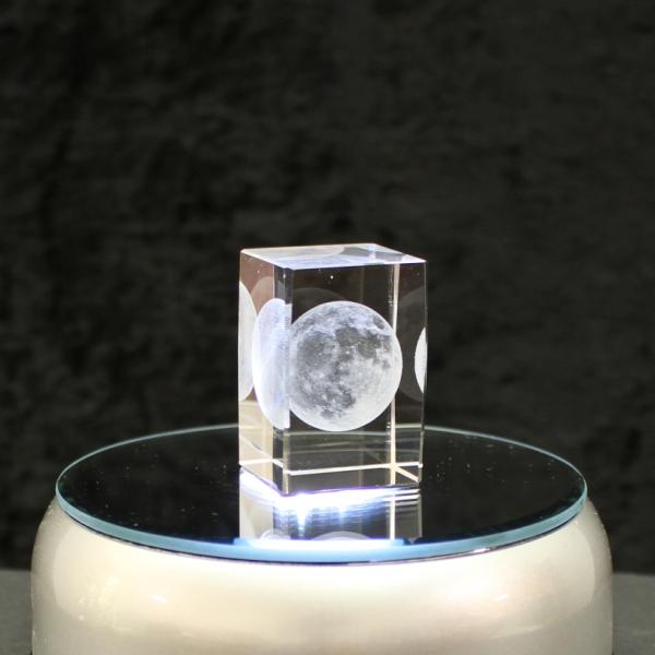 3D-Glas-Cube-Mond, versch. Größen