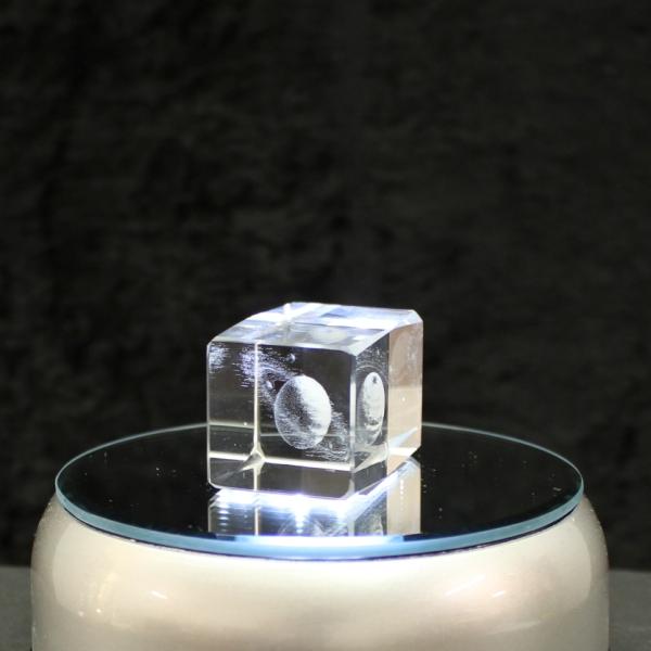 3D-Glas-Cube-Saturn, versch. Größen