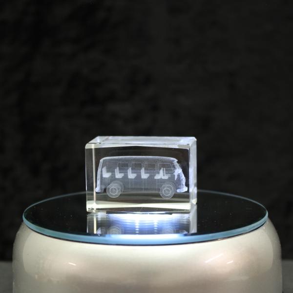 3D-Glas-Cube-VW Bully, versch. Größen