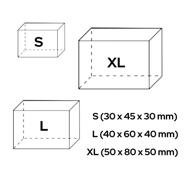 Kristall-Quaderblock Motiv Mond
