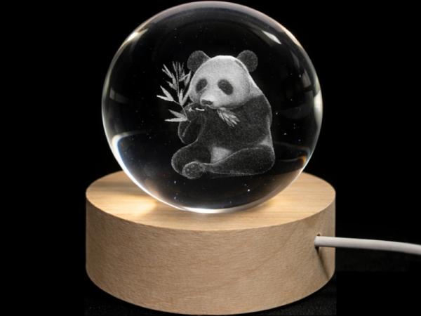 Glaskugel d=60 mm Motiv Panda