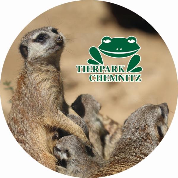 Glas Magnet- Erdmännchen Tierpark Chemnitz