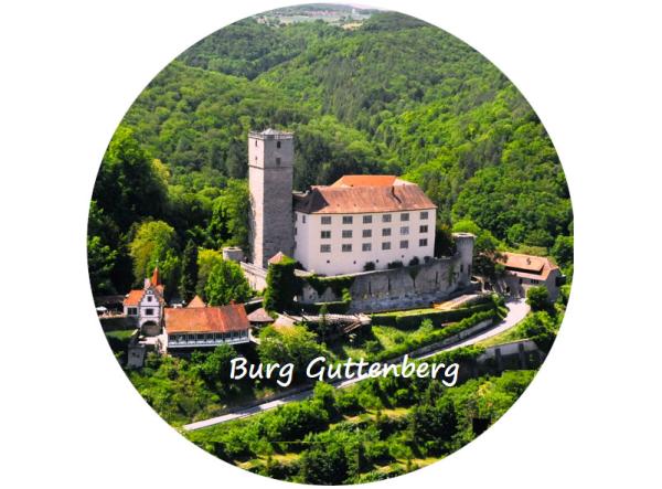Glas Magnet- Burg Guttenberg