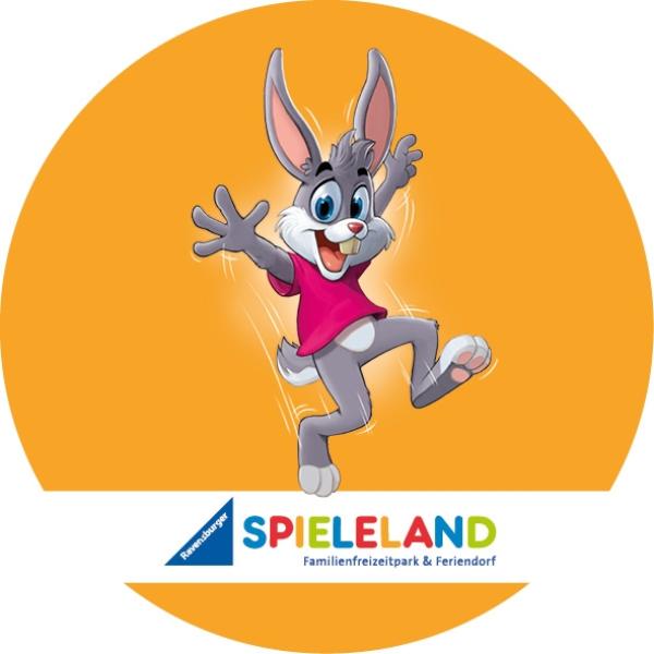 Strong, colorful, round glass magnets, motif Rabbit, Ravensburger Spieleland