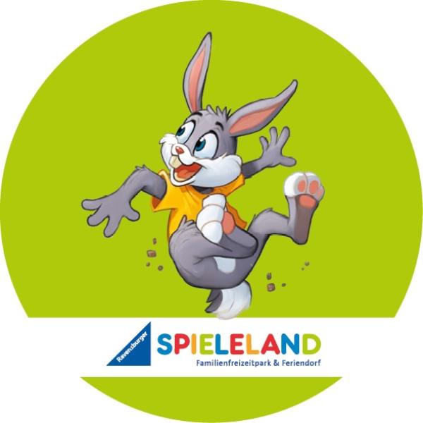 Strong, colorful, round glass magnets, motif Rabbit 2, Ravensburger Spieleland