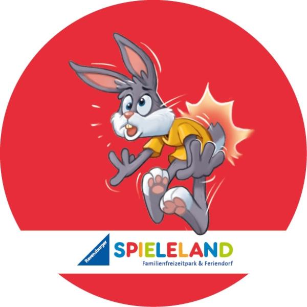 Strong, colorful, round glass magnets, motif Rabbit 3, Ravensburger Spieleland
