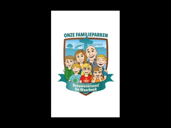 Strong, colorful, round glass magnets, motif Our Family Parks Logo